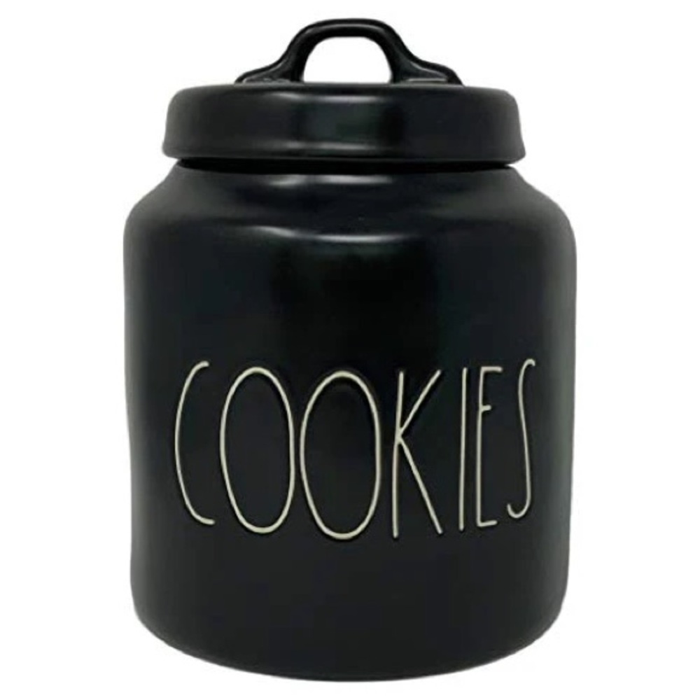 Rae Dunn Black Cookie Canister